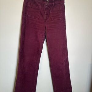 Gap Purple Wide Leg Corduroy Pants High Rise 4 Tall Women's Y2K